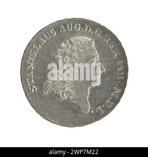 Moneta del 1772 raffigurante 2 incoronazioni sotto il re Stanisław August Poniatowski, coniata da Antoni Partenstein (fl. 1772-1774). Foto Stock