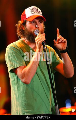 Torino Italia 04/06/2005: Jovanotti, cantante italiana, durante la trasmissione televisiva “Festivalbar 2005” Foto Stock