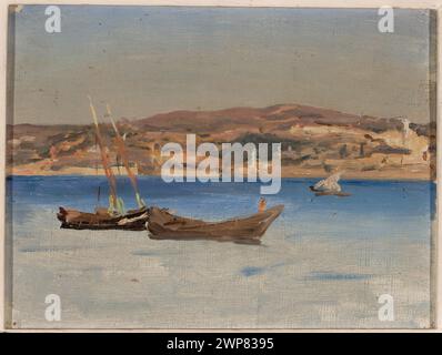 Un dipinto del 1901 di Jan Cieśki raffigurante Sentoria in Palestina, che riflette lo stile della giovane Polonia e conservato nelle collezioni d'arte statali di Varsavia. Foto Stock