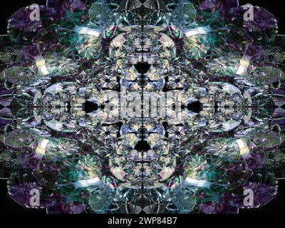 Una visione di bellezza astratta in natura - sole, riflessi e canne sul Tamigi, proprio accanto al Donnington Bridge, Oxford. Non è un'immagine semplice da chiudere Foto Stock