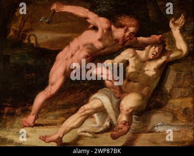 Assassinio di Abla; Bloemaert, Abramo (1566-1651); fine del XVI secolo (1593-00-00-1600-00-00-00); Abele (Bibbia), Caino (Bibbia), Popławski, Jan (1860-1935), Popławski, Jan (1860-1935)-collezioni, pittura olandese, messaggio (provenienza), scene bibliche Foto Stock