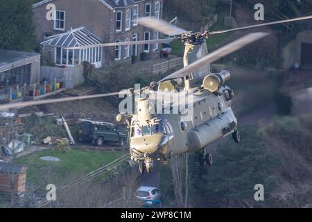 Chinook nella Wye Valley Foto Stock