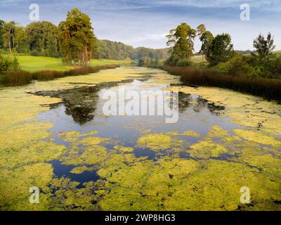 Heythrop Park è un parco di 440 ettari circa situato nel cuore delle Cotswolds. Ha una casa di campagna classificata di grado II all'inizio del XVIII secolo, - ora convertita Foto Stock