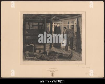 Una stampa del ciclo 'Ein Weberaufstand' di Käthe Kollwitz (prima del 1903, matrice 1893/1897), che mostra i tessitori slesiani e l'industria tessile. Collegato al "Die Weber" di Gerhart Hauptmann e conservato nella collezione Schlesisches Museum der Bildenden Künste a Wrocław, Germania. Foto Stock