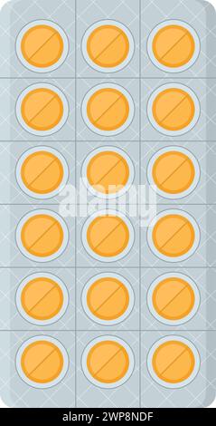 Rosa per illustrazione vettoriale delle pillole Illustrazione Vettoriale