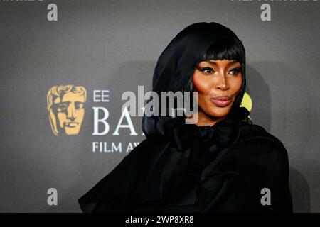 Naomi Campbell partecipa agli EE BAFTA Film Awards 2024 alla Royal Festival Hall di Londra Foto Stock