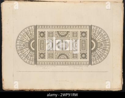 Sezione trasversale della Biblioteca di Kenwood House; Pastorini, Benedetto (CA 1746-Post 1803), Adamo, Roberto (1728-1792); 1774 (1774-00-00-00-1778-00-00); Foto Stock