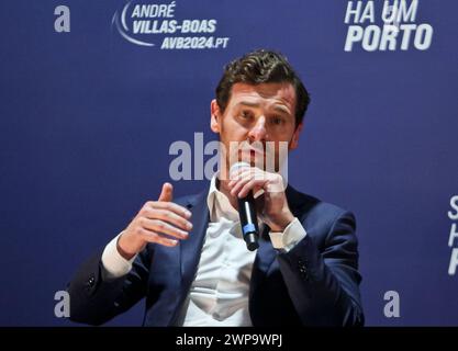 Porto, Portogallo. 5 marzo 2024. Porto, 03/05/2024 - FC Porto - André Villas-Boas - sessione dedicata alla revisione del rapporto consolidato e dei conti del SAD di FC Porto, presso la sede di candidatura di André Villas Boas. André Villas-Boas. (José Carmo/Global Imagens) credito: Atlantico Press/Alamy Live News Foto Stock