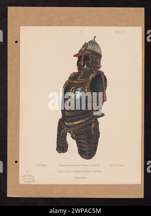 Armatura del XVII secolo di re Stefan Batory, illustrata a Vienna da Aleksander Przedziecki e Edward Rastawiecki; documentata a Varsavia 1855-1858, serie 2. Foto Stock