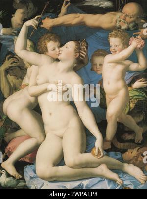 Agnolo Bronzino, Allegoria Venere e Cupido amore Amor - Allegoria con Venere, Cupido, follia e tempo Foto Stock