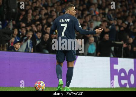 San Sebastian, Espagne. 5 marzo 2024. Kylian Mbappe del PSG durante la UEFA Champions League, turno 16, partita di calcio di 2a tappa tra Real Sociedad e Paris Saint-Germain (PSG) il 5 marzo 2024 alla reale Arena di San Sebastian, Spagna - foto Jean Catuffe/DPPI Credit: DPPI Media/Alamy Live News Foto Stock