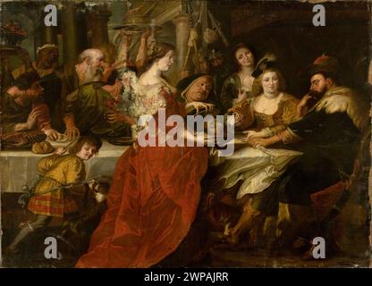 Questo dipinto fiammingo del XIX secolo di Peter Paul Rubens raffigura Salome e Giovanni Battista durante una festa, illustrando una scena biblica. Fa parte delle collezioni d'arte statali di Varsavia. Foto Stock