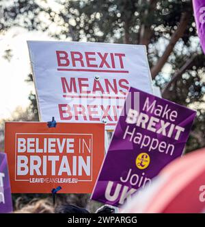 Brexit significa Exit Protestation march in London, 9 dicembre 2018 Foto Stock