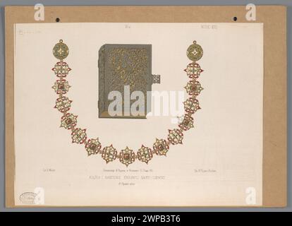 Illustrazione di XI ka e la collana della regina Mary-Ludwiki, creata da Aleksander Przedziecki e Edward Rastawiecki, che mostra l'arte medalina e l'influenza rinascimentale nella Polonia del XIX secolo. Foto Stock