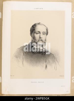 Ritratto del pittore Charles Chaplin; Nanteuil, Célestin Francesco (1813-1873), Vidal, Vincent (1811-1887), Bertauts, J.V. (coppie prima del 1869 (1850-00-00-1869-00-00-00); Foto Stock