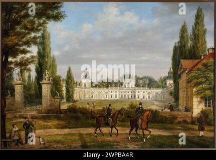 Vista del Paś di Wilanów dal lato dell'ingresso; Kasprzycki, Wincenty (1802-1849); 1833 (1833-00-00-1833-00-00-00); acquisto (provenienza) Foto Stock