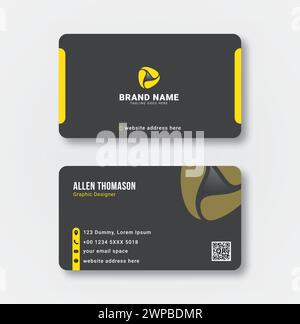 Moderno Business card modello di progettazione Illustrazione Vettoriale