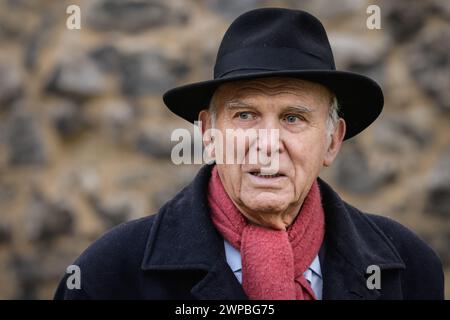 Londra, Regno Unito. 6 marzo 2024. Sir Vince Cable (Vincent John), ex leader dei Liberal Democratici ed ex Segretario di Stato per gli affari, nella trasmissione serale a Westminster il giorno del budget. Crediti: Imageplotter/Alamy Live News Foto Stock