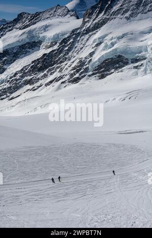 Cima dell'Europa, osservatorio della Sfinge in cima a Junfrau in Svizzera, la vetta delle Alpi Foto Stock