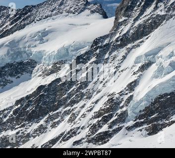 Cima dell'Europa, osservatorio della Sfinge in cima a Junfrau in Svizzera, la vetta delle Alpi Foto Stock