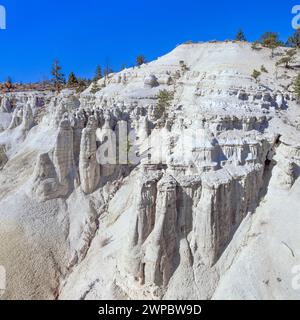 Rocce erose in bianco area di terra lungo il canyon Traghetto lago vicino winston, montana Foto Stock