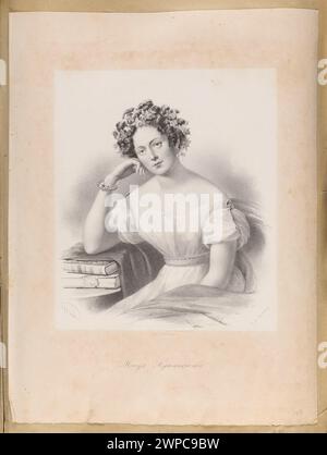 Ritratto litografico di Maria Szymanowska creato tra il 1827 e il 1830, dagli artisti Borell, Józef Oleszkiewicz e V. d'Harlingue, raffigurante il pianista e compositore polacco. Foto Stock