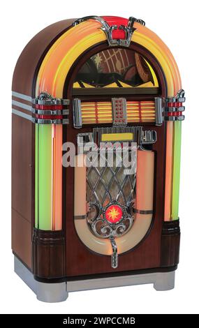 Juke Box, macchina per la musica d'epoca con percorso di ritaglio Foto Stock
