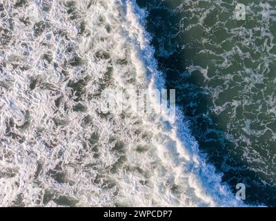 Tramonto a Encinitas California in drone Foto Stock