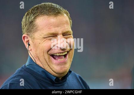 Max Eberl , Sportvorstand und Manager FC Bayern nel turno di 16 partite FC BAYERN MUENCHEN - LAZIO ROM 3-0 di calcio UEFA Champions League nella stagione 2023/2024 a Monaco, 5 marzo 2024. Achtelfinale, FCB, München © Peter Schatz / Alamy Live News Foto Stock