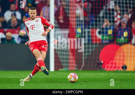 Eric Dier, FCB 15 nel turno di 16 partite FC BAYERN MUENCHEN - LAZIO ROM 3-0 di calcio UEFA Champions League nella stagione 2023/2024 a Monaco, 5 marzo 2024. Achtelfinale, FCB, München © Peter Schatz / Alamy Live News Foto Stock