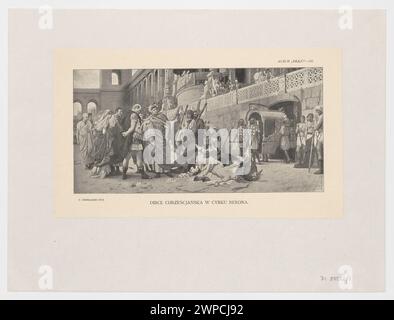 Riproduzione di immagini: Henryk Siemiradzki (1843-1902), Dirce Christian in Nerone's Circus, 1897; scheda della serie album 'Country', 'Country' No. 15 di 11 (23) aprile 1898; sconosciuto, paese (San Pietroburgo; rivista; 1882-1909); 1898 (1898-00-00-1898-00-00);Paese (San Pietroburgo - rivista - 1882-1909) - Scepting, Siemiradzki, Henryk (1843-1902), Siemiradzki, Henryk (1843-1902) - riproduzione, pittura, pittura polacca Foto Stock