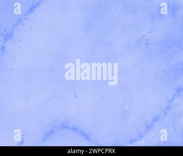 sfondo ad acquerello con sfumature di blu. le gocce d'acqua creano un'atmosfera tranquilla e tranquilla. sfondo per banner di siti web grafica di social media o. Foto Stock