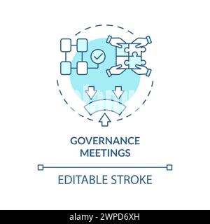 Icona di concetto blu morbido per le riunioni di governance Illustrazione Vettoriale