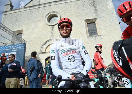 Italia. 7 marzo 2024. VAUQUELIN Kévin ARKEA-B&amp;B HOTELS TEAM della 59° Tirreno-Adriatico 2024, tappa 4 a km da Arrone a Giulianova il 7 marzo 2024 a Giulianova, Abruzzo, Italia. (Foto di Gian Mattia D'Aberto/LaPresse) credito: LaPresse/Alamy Live News Foto Stock