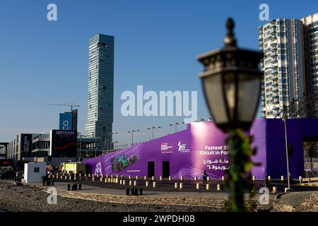 paddock durante la Formula 1 STC Saudi Arabian Grand Prix 2024, 2° round del Campionato del mondo di Formula 1 2024 dal 7 al 9 marzo 2024 sul circuito di Jeddah Corniche, a Jeddah, Arabia Saudita - DPPI Foto Stock