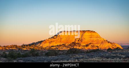 Alba invernale a vista, Canyonlands National Park nel sud-est dello Utah, Stati Uniti Foto Stock