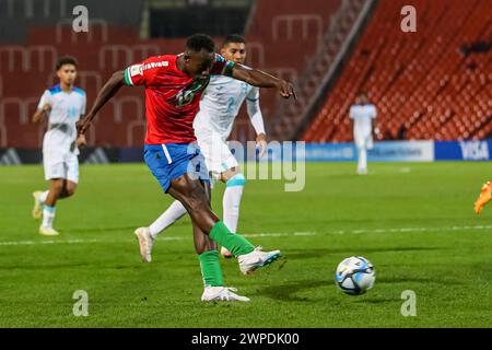 MENDOZA, ARGENTINA - 22 MAGGIO: Ebrima Singhatehof Gambia durante la Coppa del mondo FIFA U20 Argentina 2023 partita Honduras contro Gambia Foto Stock