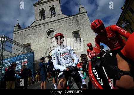 Italia. 7 marzo 2024. VAUQUELIN Kévin ARKEA-B&amp;B HOTELS TEAM della 59° Tirreno-Adriatico 2024, tappa 4 a km da Arrone a Giulianova il 7 marzo 2024 a Giulianova, Abruzzo, Italia. (Foto di Gian Mattia D'Aberto/LaPresse) credito: LaPresse/Alamy Live News Foto Stock