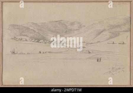 Dipinto di Hans Thoma che raffigura il paesaggio vicino a Bernau nella Foresta Nera, creato nel 1859, mostrando paesaggi naturali, vegetazione e topografia. Foto Stock