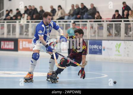 Vila Nova de Famalicão, 03/06/2024 - Riba d'Aveospitato il Fud Futebol Clube do Porto questa sera al Pavilhão do Parque das Tílias - Riba d'an il Roundound di 16 partite della Coppa del Portogallo, stagione 2023/24. Hélder Nunes; Pedro Silva (Miguel Pereira/Global Imagens) crediti: Atlantico Press/Alamy Live News Foto Stock