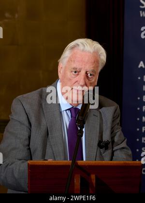 Pranzo letterario Michael Mansfield The Oldie 05-03-24 Foto Stock