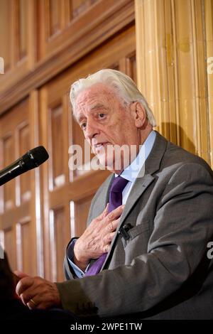 Pranzo letterario Michael Mansfield The Oldie 05-03-24 Foto Stock