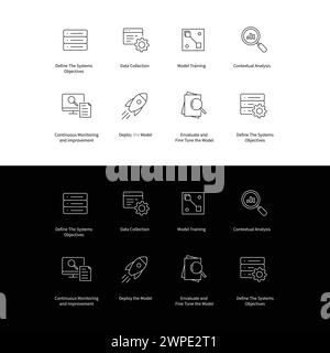 Implementate Adaptive ai Vector Icon Design rivoluzionate il vostro business Illustrazione Vettoriale