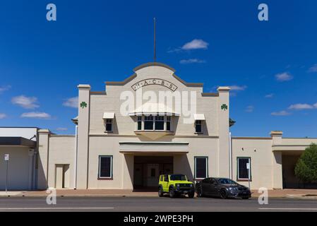 HACBS Hall - edificio della Hibernian Australasian Catholic Benefit Society (1932) in Hawthorne Street Roma Queensland Australia Foto Stock