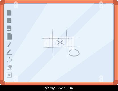 Icona del gioco da tavolo interattivo vettore cartoni animati. Apprendimento accademico. Istruzione scolastica Illustrazione Vettoriale