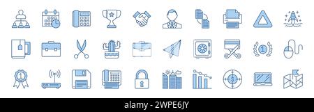 Set di icone business, Office, finance Illustrazione Vettoriale