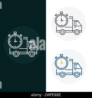 Design icona vettore Logistica dumper di consegna Illustrazione Vettoriale