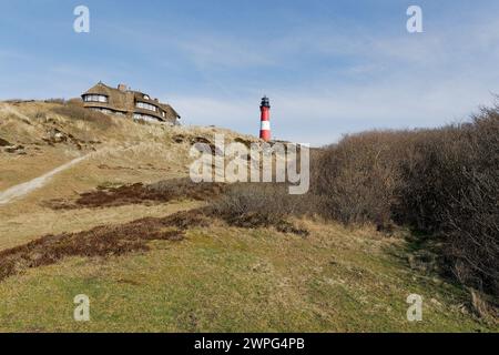 Leuchtturm, Hörnum, Sylt, Deutschland Foto Stock