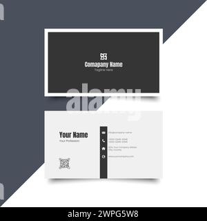 Layout semplice dei biglietti da visita. carta con nome e biglietto da visita creative modern. Design pulito. Design aziendale templatClean modello aziendale professionale Illustrazione Vettoriale