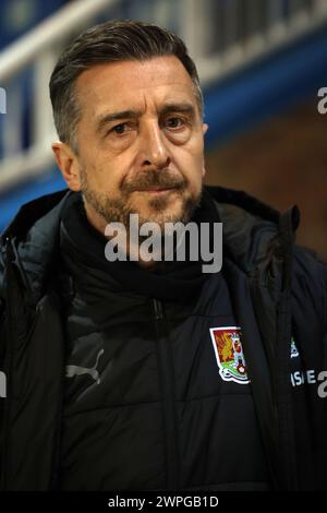 Peterborough, Regno Unito. 5 marzo 2024. Jon Brady (allenatore del Northampton Town) alla partita Peterborough United contro Northampton Town EFL League One, al Weston Homes Stadium di Peterborough, Cambridgeshire, il 5 marzo 2024. Crediti: Paul Marriott/Alamy Live News Foto Stock